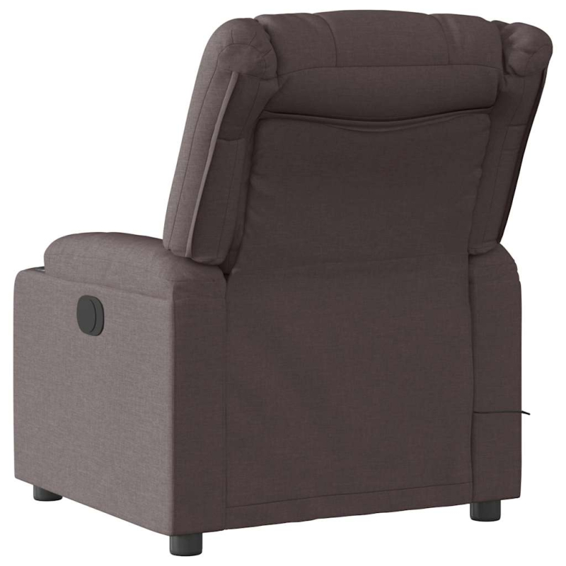 Massagesessel Elektrisch Dunkelbraun Stoff