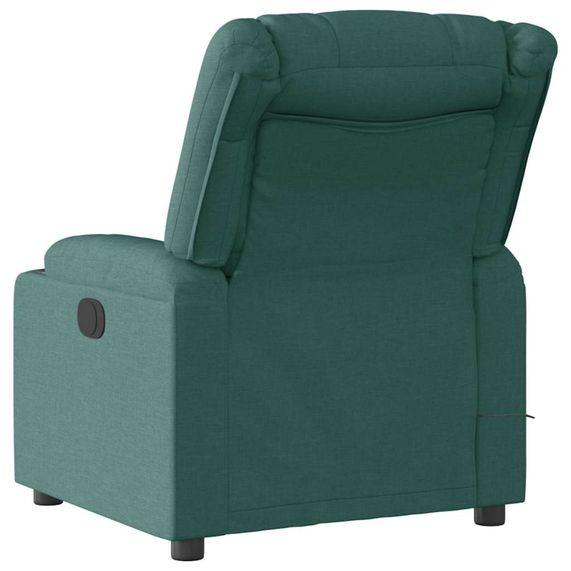 Massagesessel Elektrisch Dunkelgrün Stoff