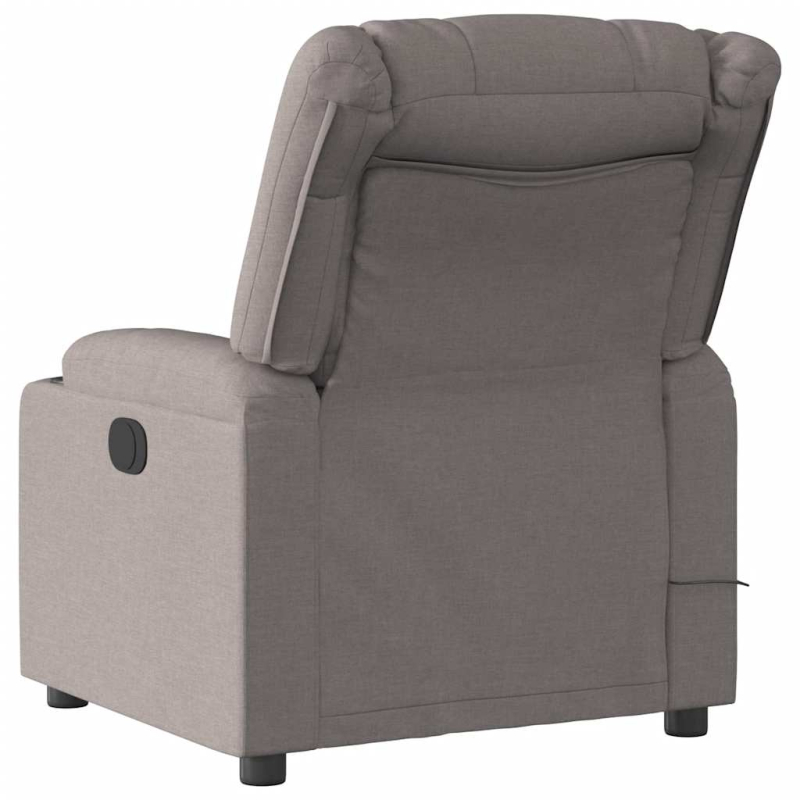 Massagesessel Elektrisch Taupe Stoff