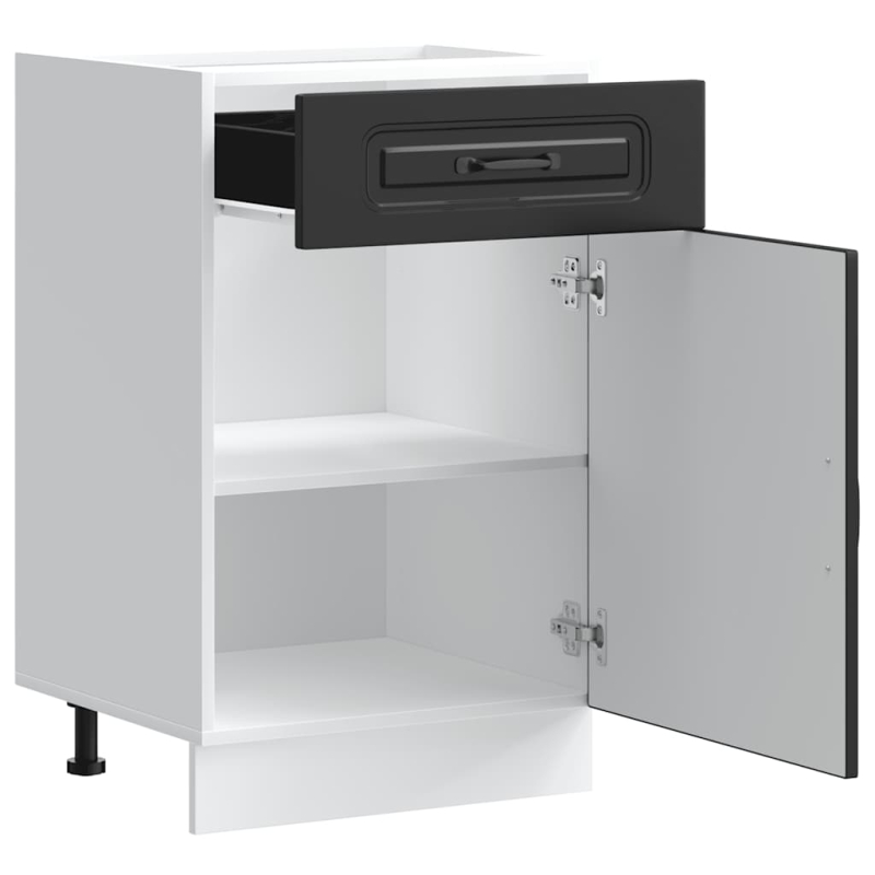 Küchenunterschrank Kalmar Schwarz Holzwerkstoff