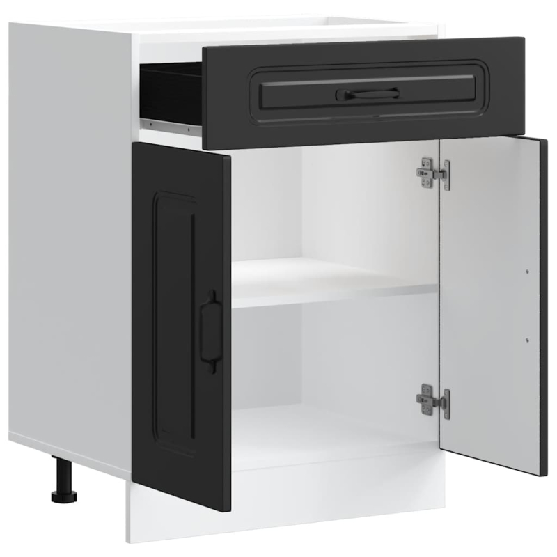 Küchenunterschrank Kalmar Schwarz Holzwerkstoff