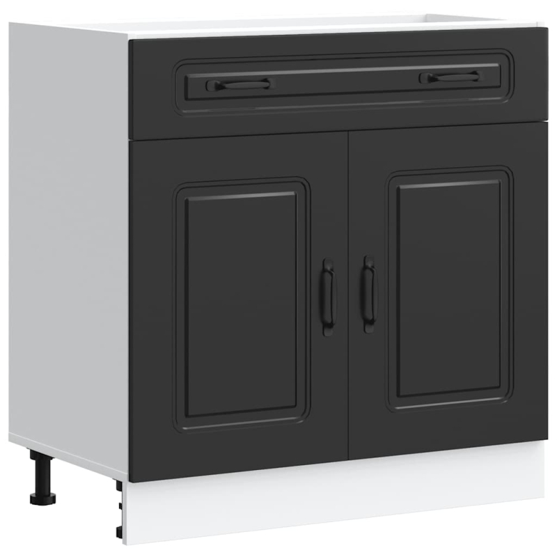 Küchenunterschrank Kalmar Schwarz Holzwerkstoff