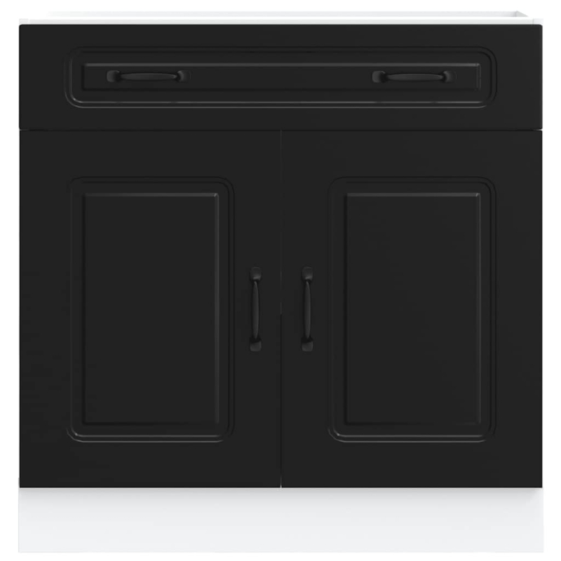 Küchenunterschrank Kalmar Schwarz Holzwerkstoff