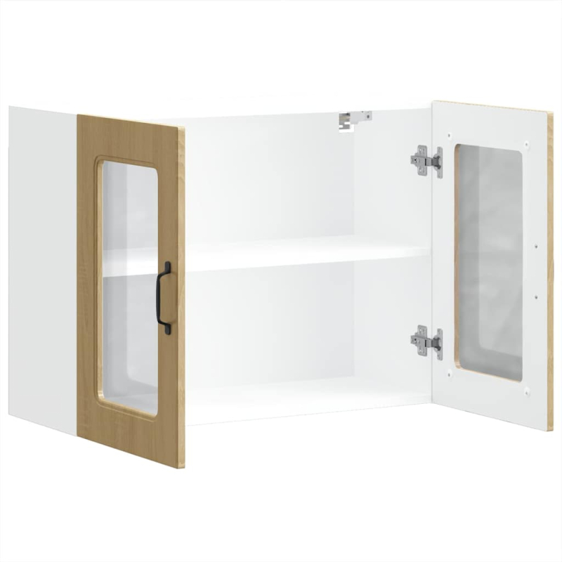Küchen-Hängeschrank mit Glastür Kalmar Sonoma-Eiche Holzwerkstoff