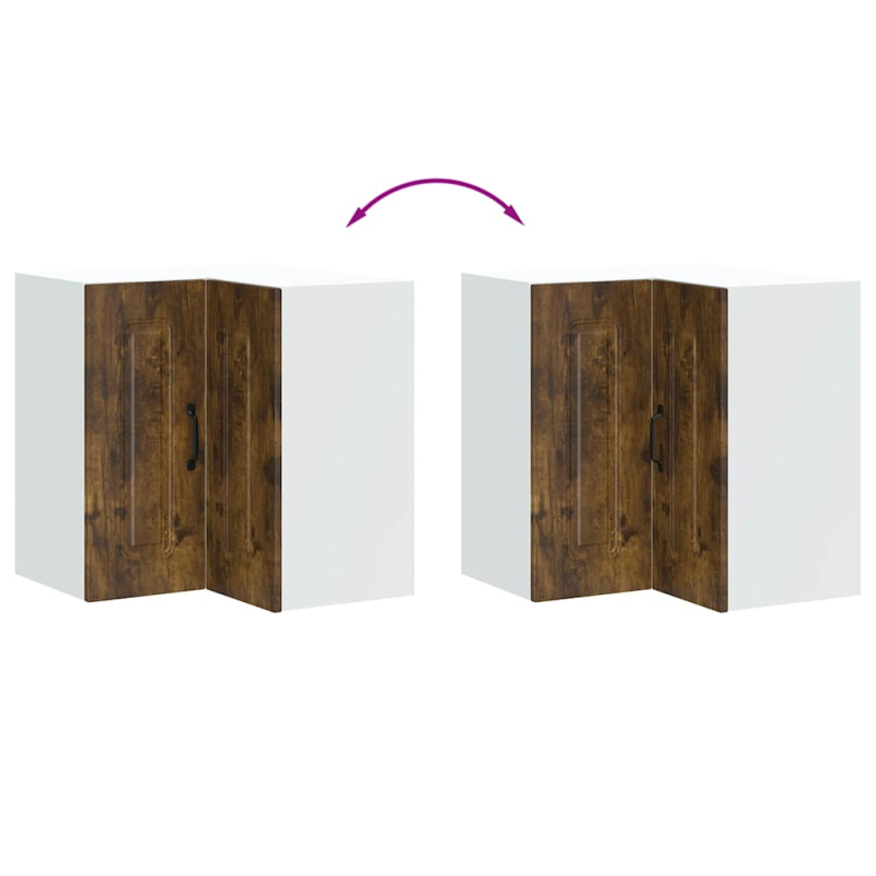 Küchen-Eckhängeschrank Kalmar Räuchereiche Holzwerkstoff