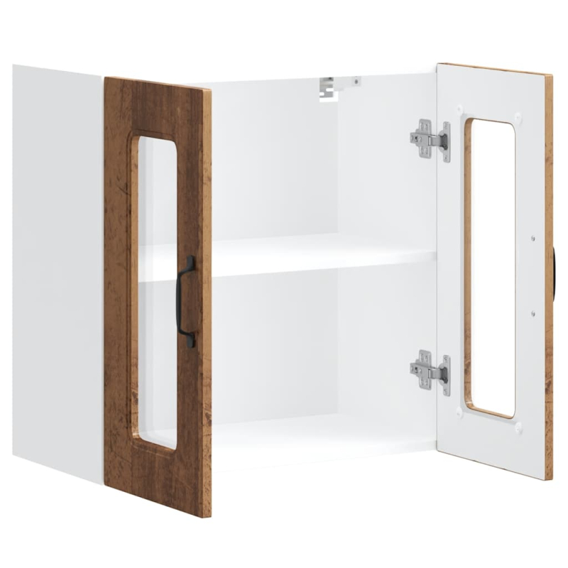 Küchen-Hängeschrank mit Glastür Kalmar Altholz-Optik Holzwerkstoff