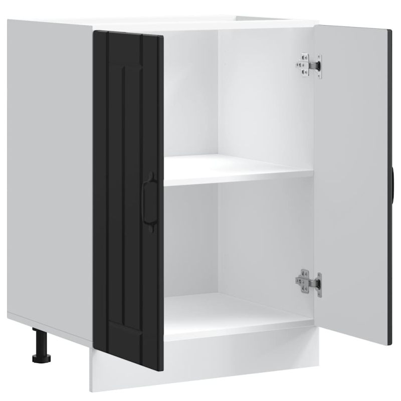 Spülenunterschrank Lucca Schwarz Holzwerkstoff