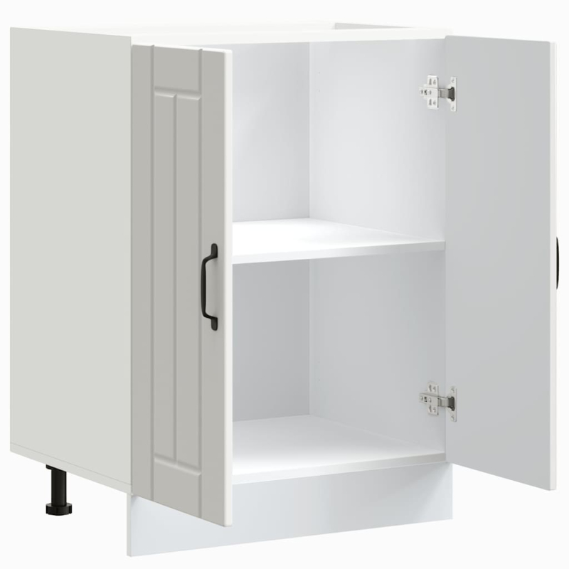 Spülenunterschrank Lucca Hochglanz-Weiß Holzwerkstoff