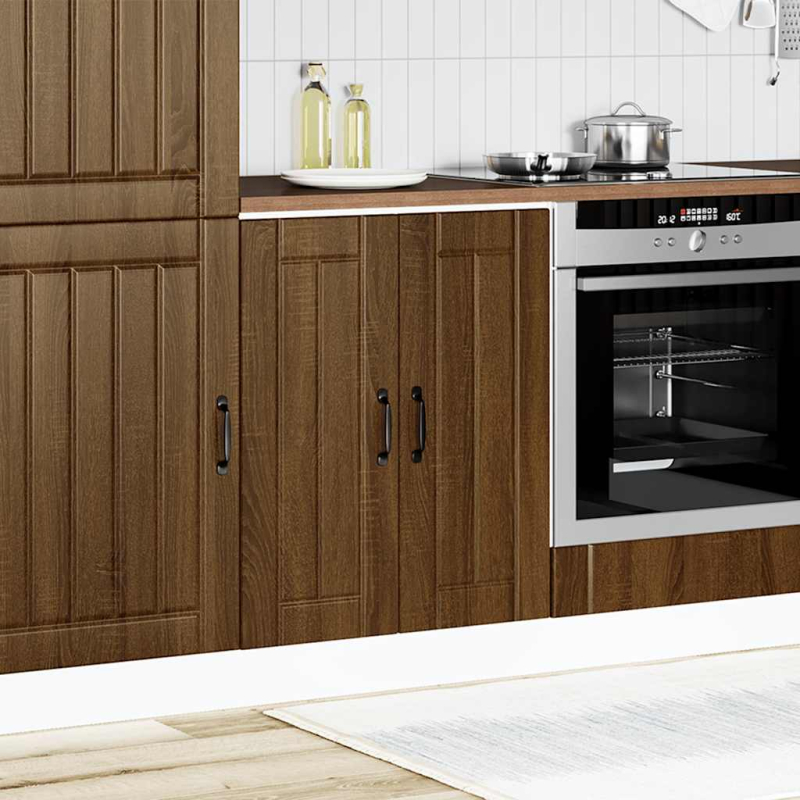 Spülenunterschrank Lucca Braun Eichen-Optik Holzwerkstoff