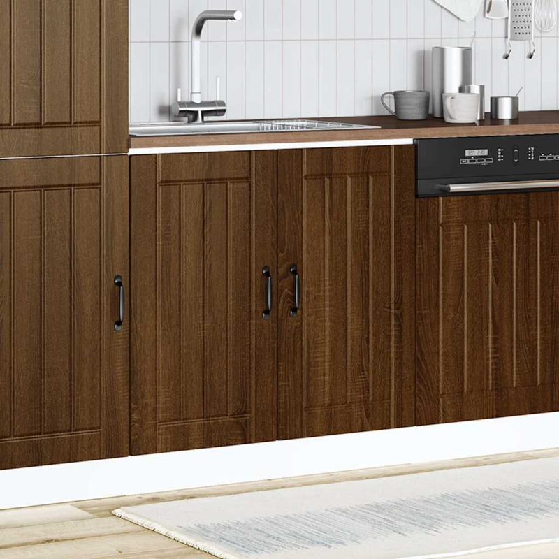 Spülenunterschrank Lucca Braun Eichen-Optik Holzwerkstoff