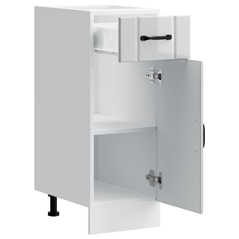 Küchen-Unterschrank Lucca Hochglanz-Weiß Holzwerkstoff