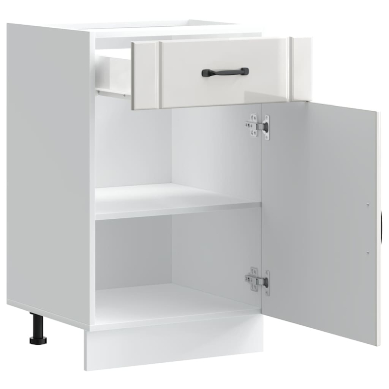 Küchen-Unterschrank Lucca Hochglanz-Weiß Holzwerkstoff