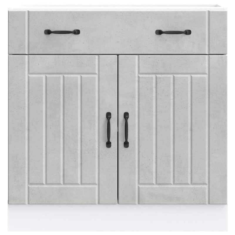 Küchen-Unterschrank Lucca Betongrau Holzwerkstoff