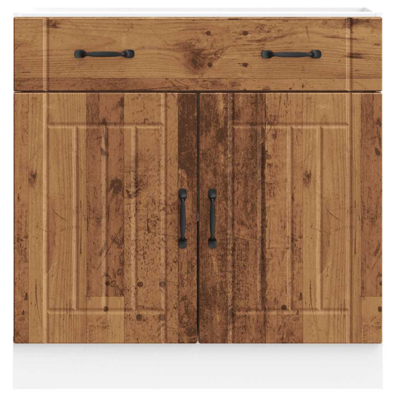 Küchen-Unterschrank Lucca Altholz-Optik Holzwerkstoff