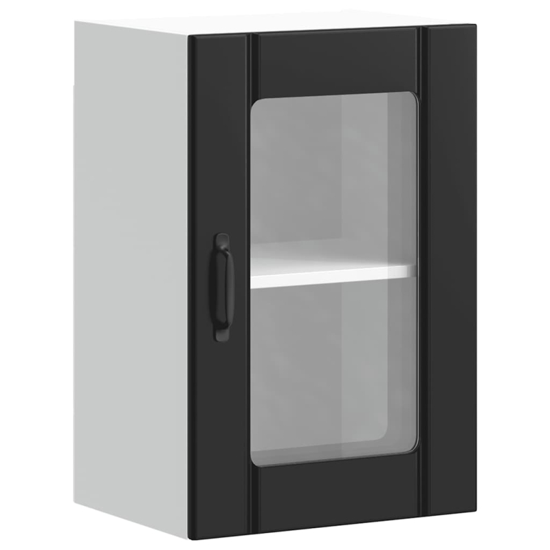 Küchen-Hängeschrank mit Glastür Lucca Schwarz