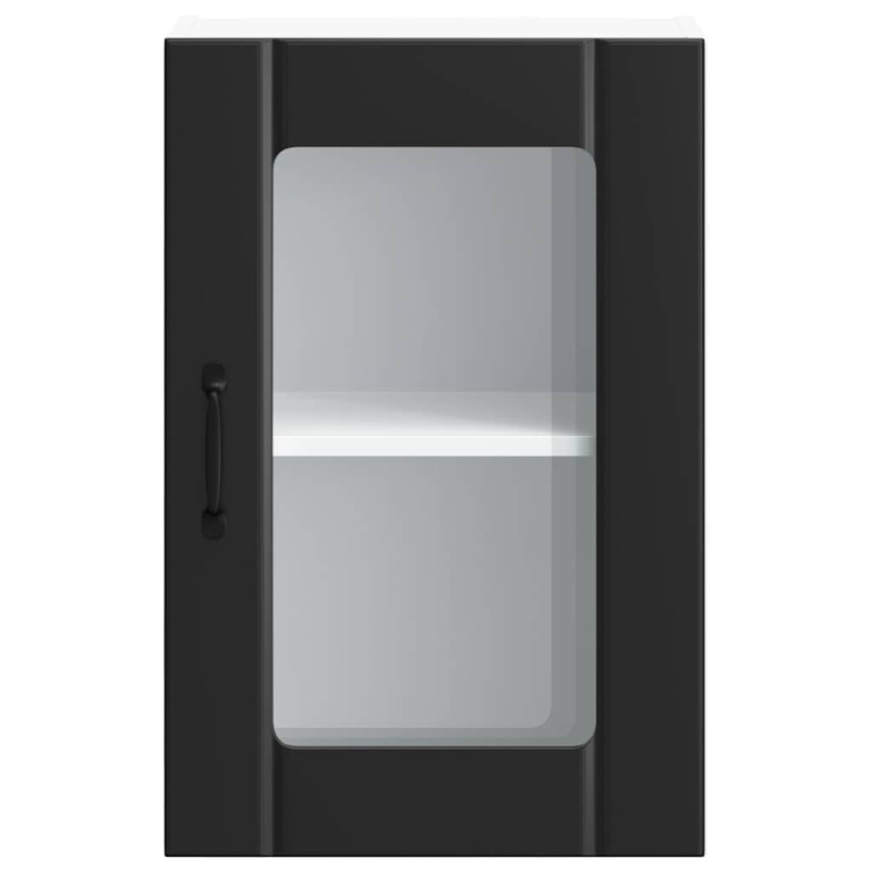 Küchen-Hängeschrank mit Glastür Lucca Schwarz