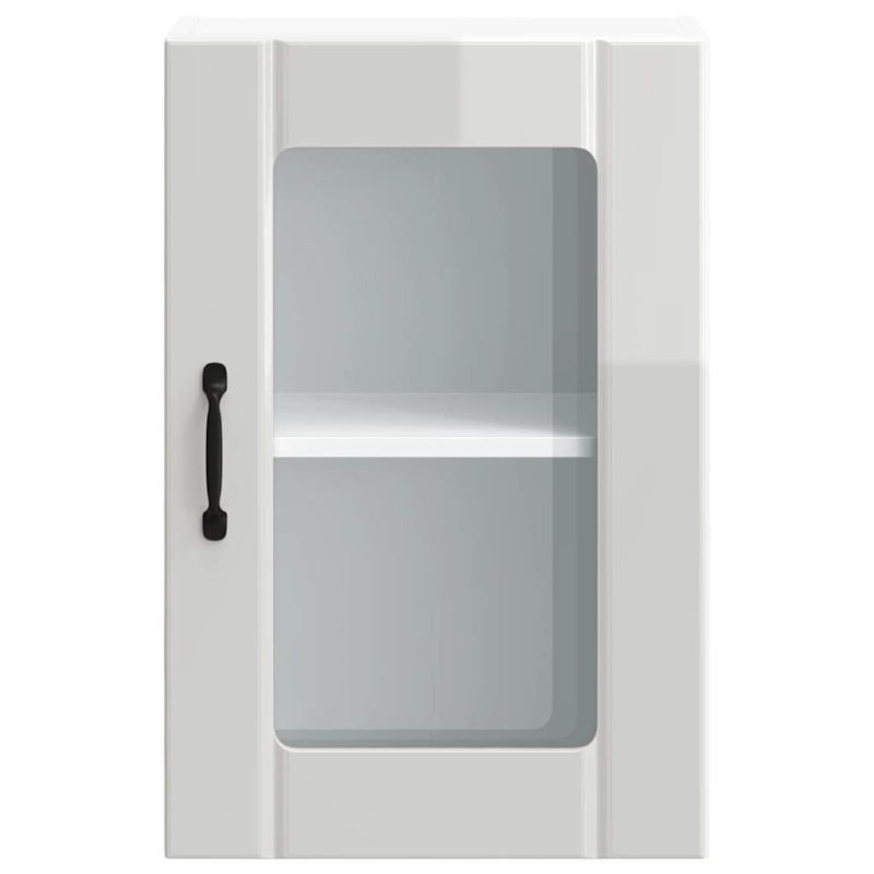 Küchen-Hängeschrank mit Glastür Lucca Hochglanz-Weiß