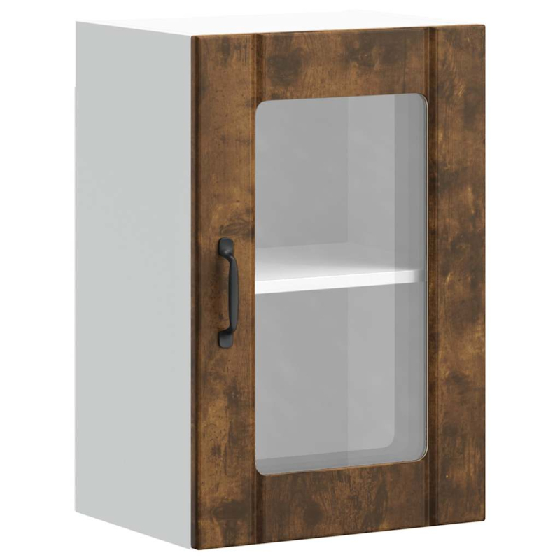 Küchen-Hängeschrank mit Glastür Lucca Räuchereiche