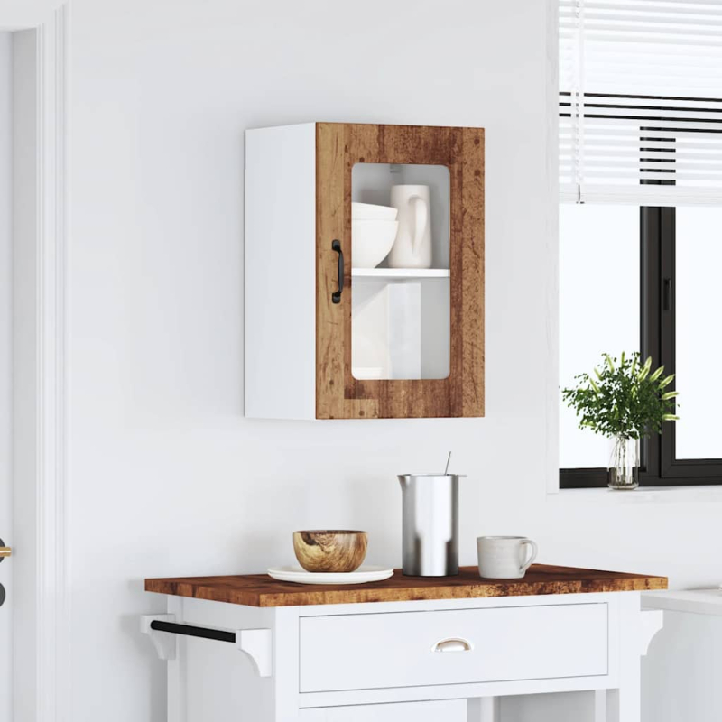 Küchen-Hängeschrank mit Glastür Lucca Altholz-Optik