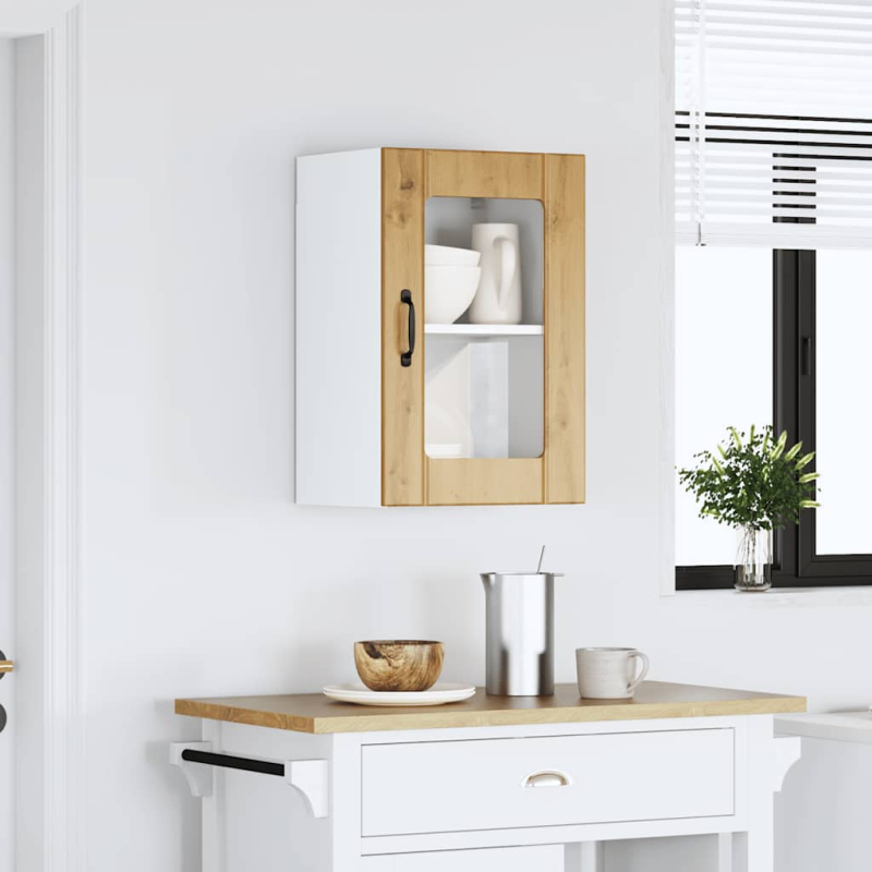 Küchen-Hängeschrank mit Glastür Lucca Artisan-Eiche