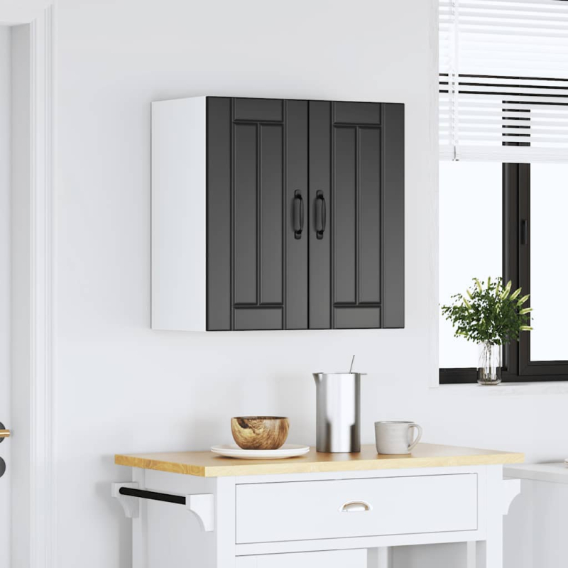 Küchen-Hängeschrank Lucca Schwarz Holzwerkstoff