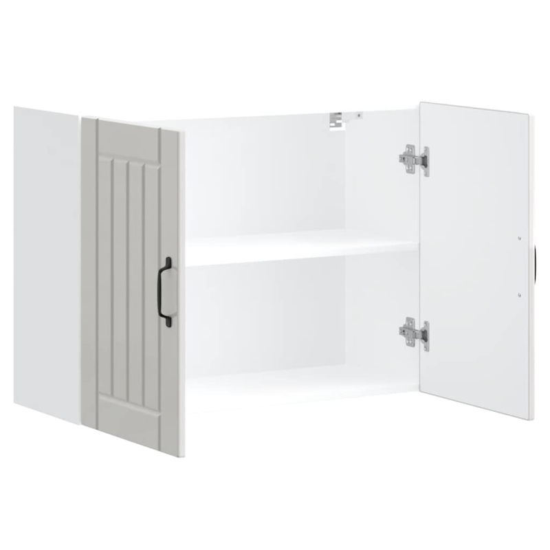 Küchen-Hängeschrank Lucca Hochglanz-Weiß Holzwerkstoff