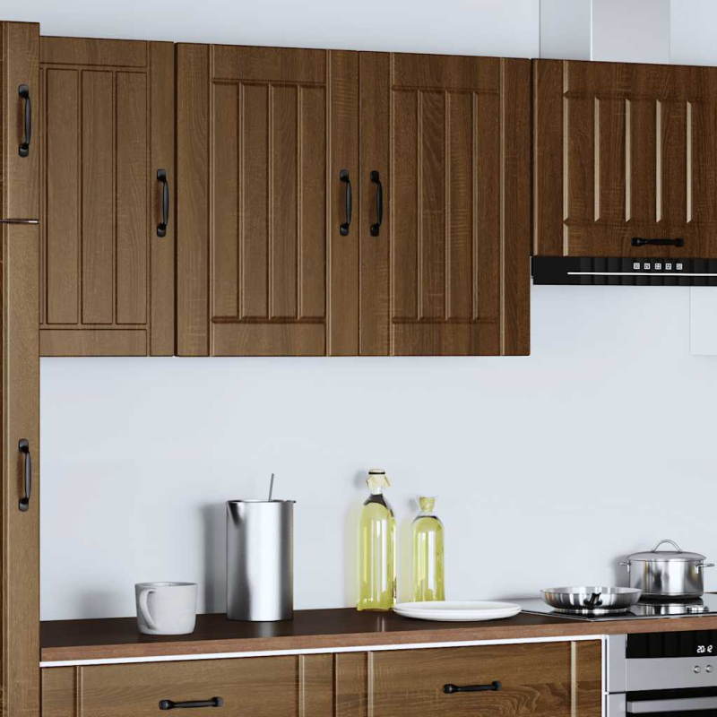 Küchen-Hängeschrank Lucca Braun Eichen-Optik Holzwerkstoff