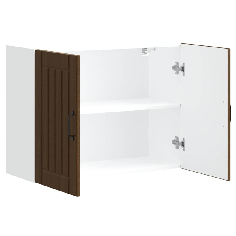 Küchen-Hängeschrank Lucca Braun Eichen-Optik Holzwerkstoff