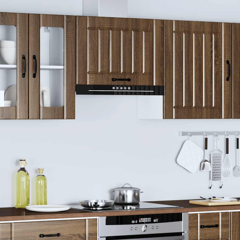 Küchen-Hängeschrank Lucca Braun Eichen-Optik Holzwerkstoff