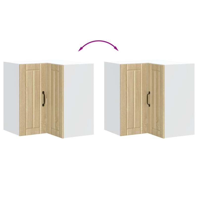 Küchen-Eckhängeschrank Lucca Sonoma-Eiche Holzwerkstoff