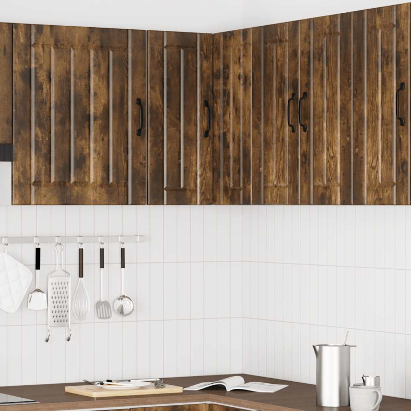 Küchen-Eckhängeschrank Lucca Räuchereiche Holzwerkstoff