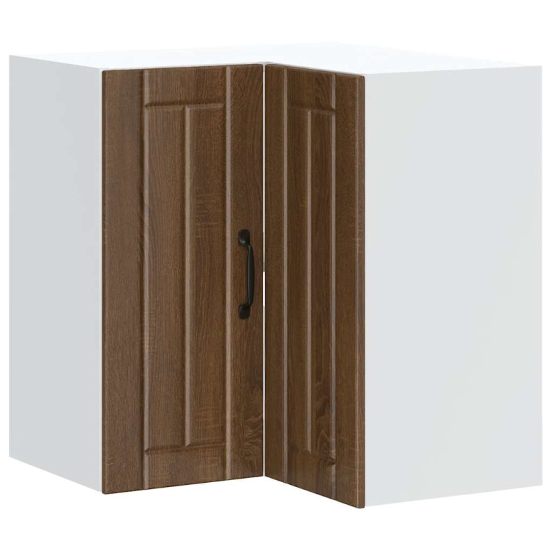 Küchen-Eckhängeschrank Lucca Braun Eichen-Optik Holzwerkstoff