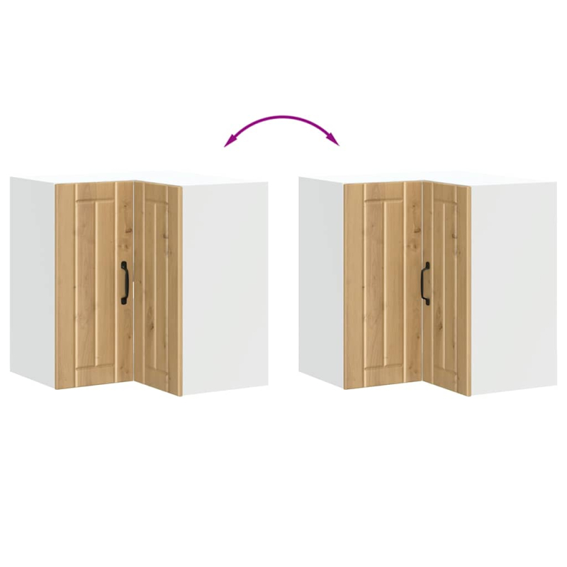 Küchen-Eckhängeschrank Lucca Artisan-Eiche Holzwerkstoff