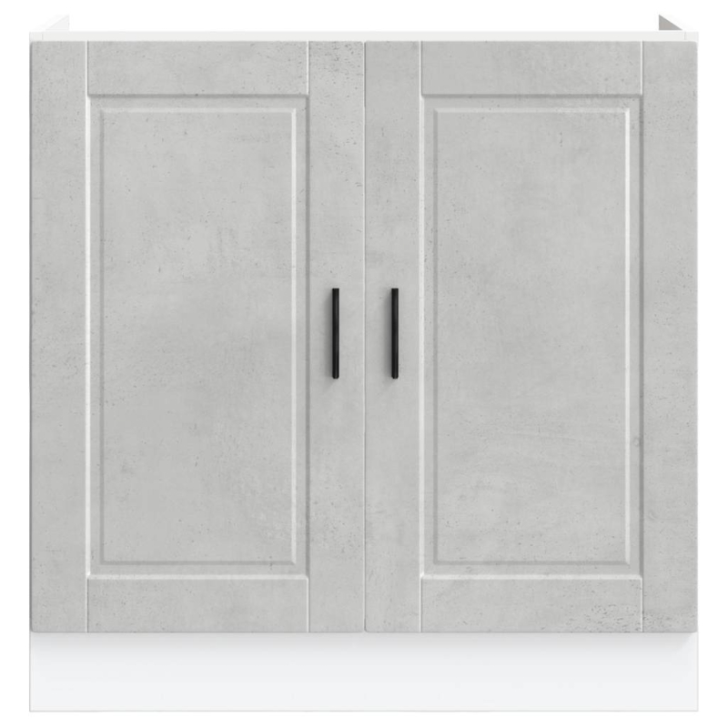 Spülenunterschrank Porto Betongrau 80x46x81,5 cm Holzwerkstoff
