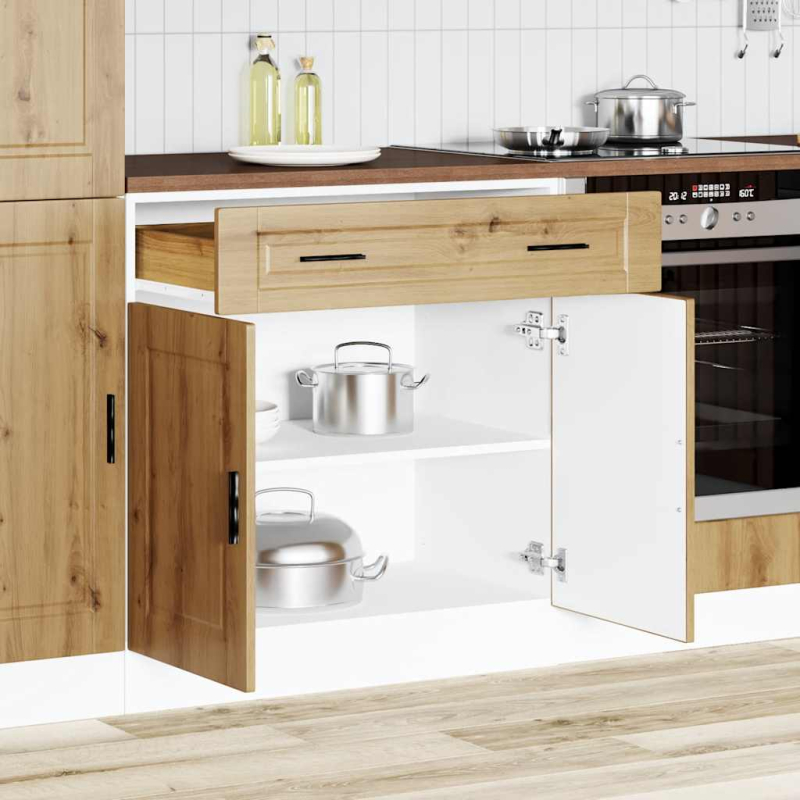 Küchenunterschrank Porto Artisan-Eiche Holzwerkstoff