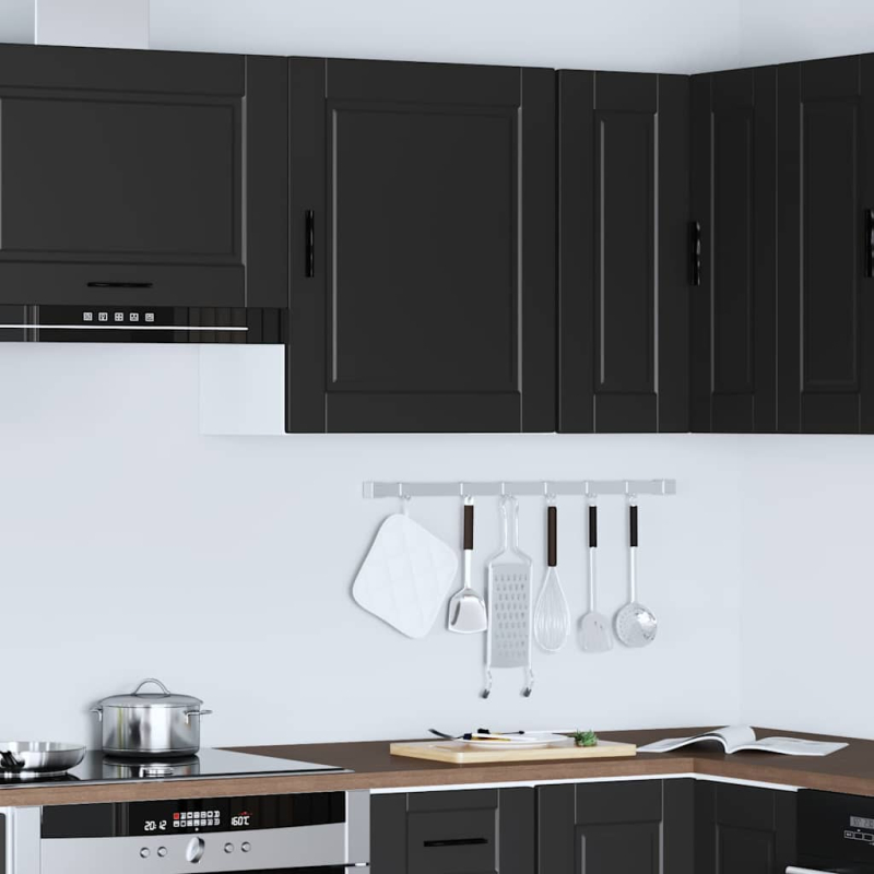 Küchen-Hängeschrank Porto Schwarz Holzwerkstoff