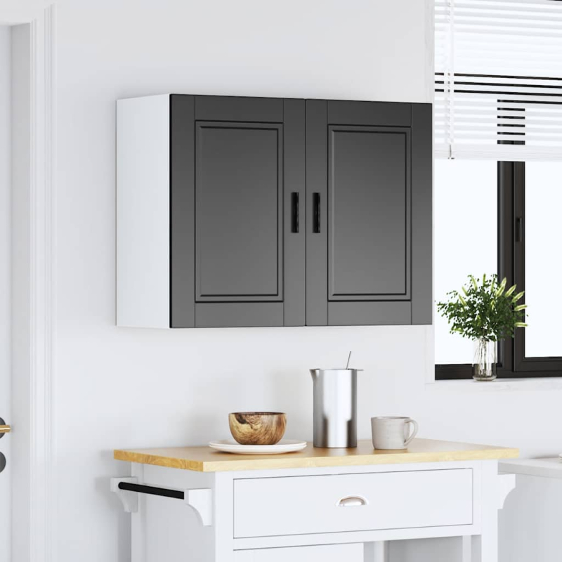 Küchen-Hängeschrank Porto Schwarz Holzwerkstoff