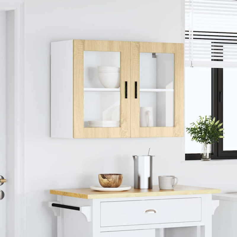 Küchen-Hängeschrank mit Glastür Porto Sonoma-Eiche