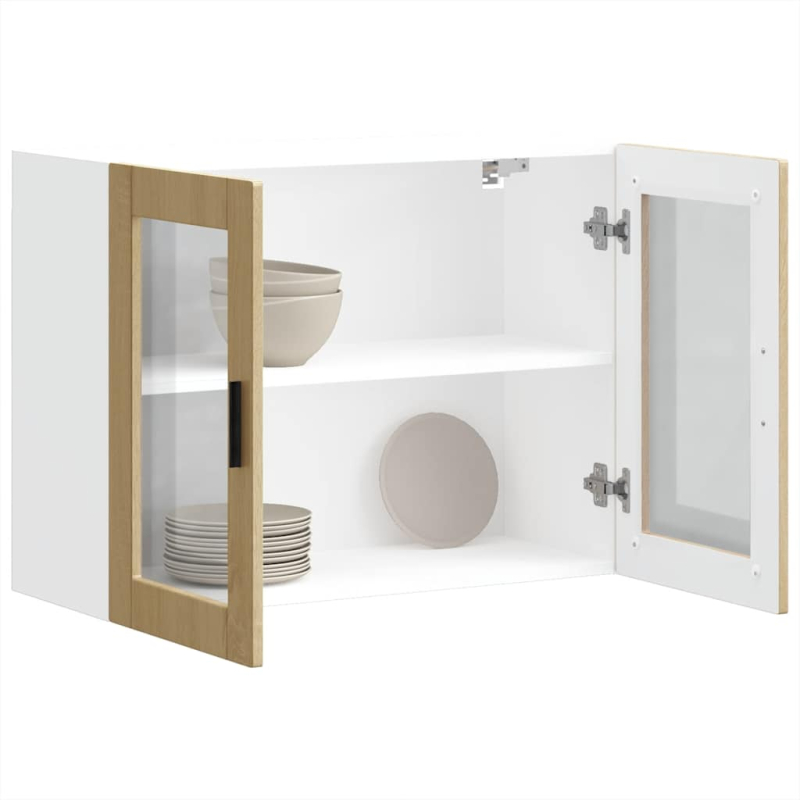 Küchen-Hängeschrank mit Glastür Porto Sonoma-Eiche