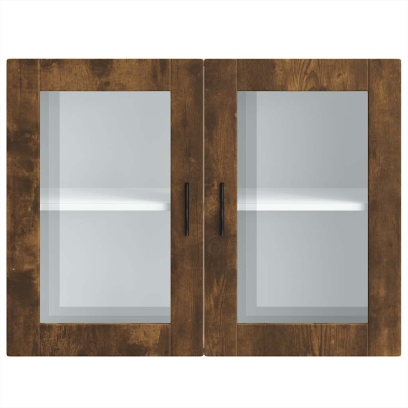 Küchen-Hängeschrank mit Glastür Porto Räuchereiche