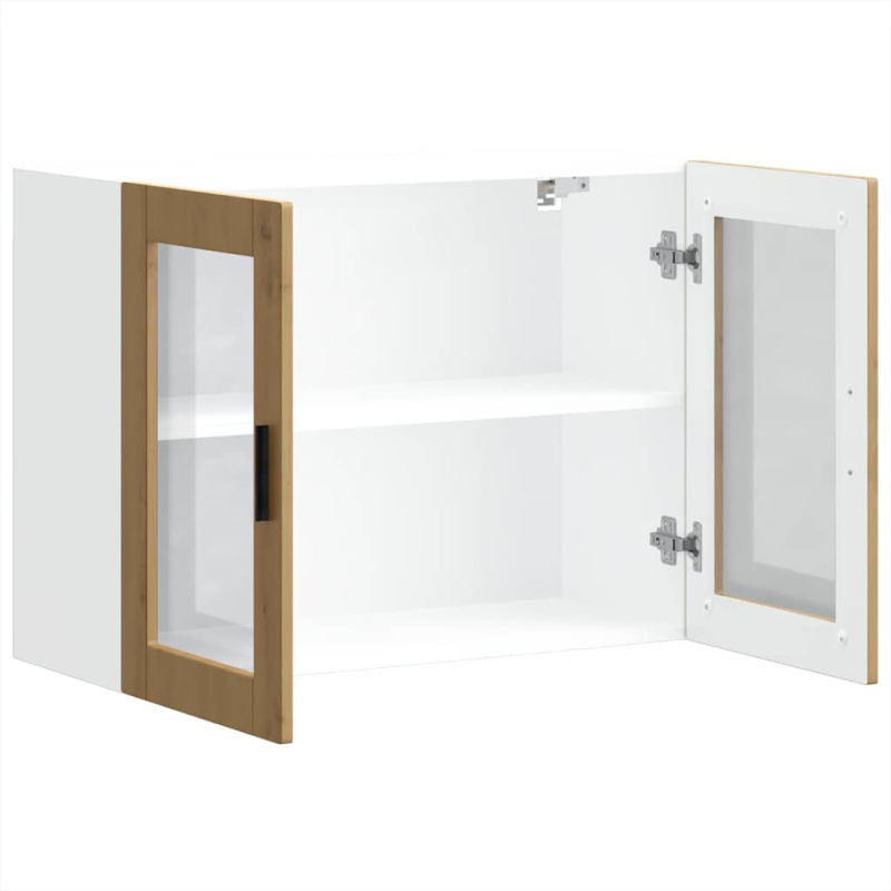 Küchen-Hängeschrank mit Glastür Porto Artisan-Eiche