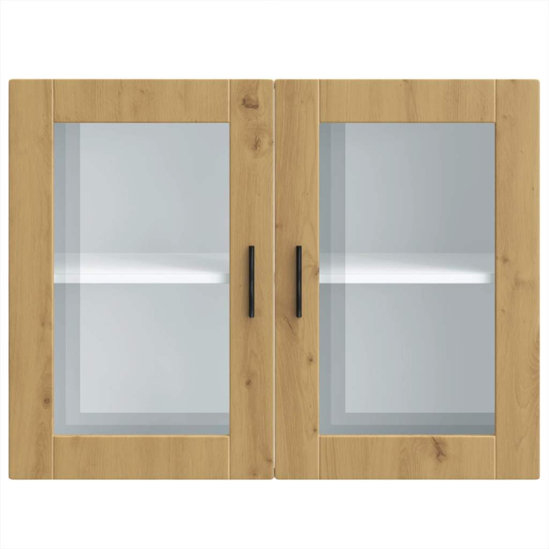 Küchen-Hängeschrank mit Glastür Porto Artisan-Eiche
