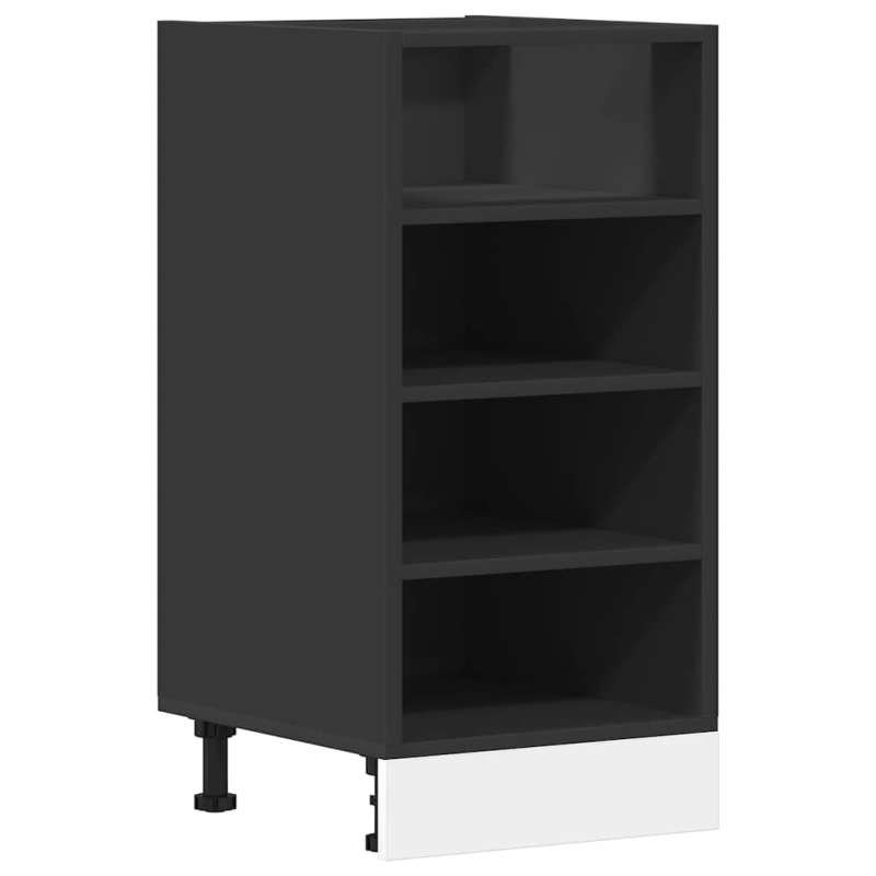 Unterschrank Riga Schwarz 40x44,5x81,5 cm Holzwerkstoff