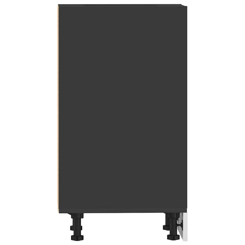 Unterschrank Riga Schwarz 40x44,5x81,5 cm Holzwerkstoff