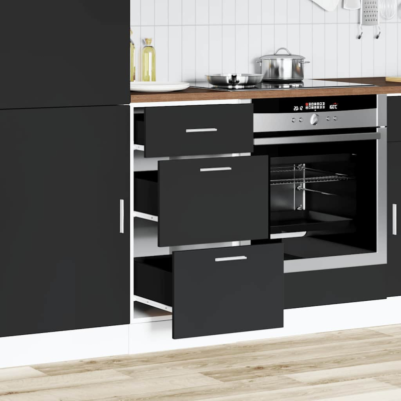 Unterschrank Lyon Schwarz 40x46x81,5 cm Holzwerkstoff