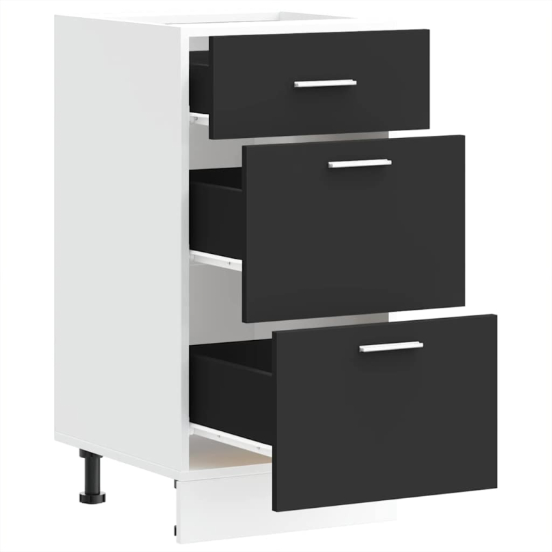 Unterschrank Lyon Schwarz 40x46x81,5 cm Holzwerkstoff