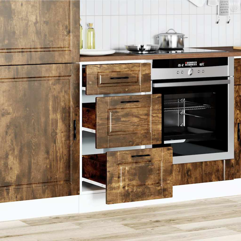 Küchenunterschrank Porto Räuchereiche Holzwerkstoff