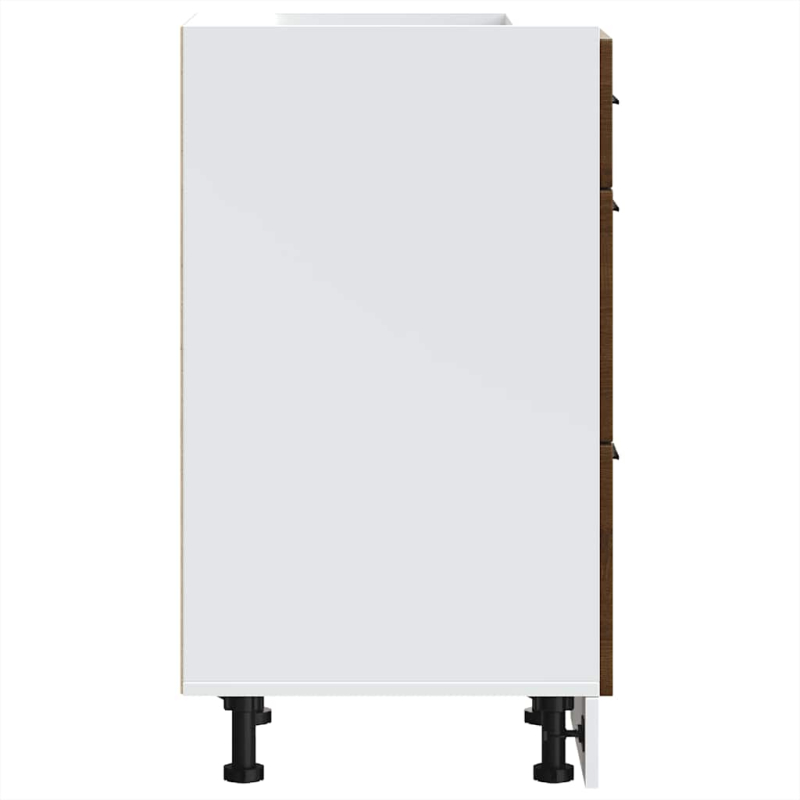 Küchenunterschrank Porto Braun Eichen-Optik Holzwerkstoff