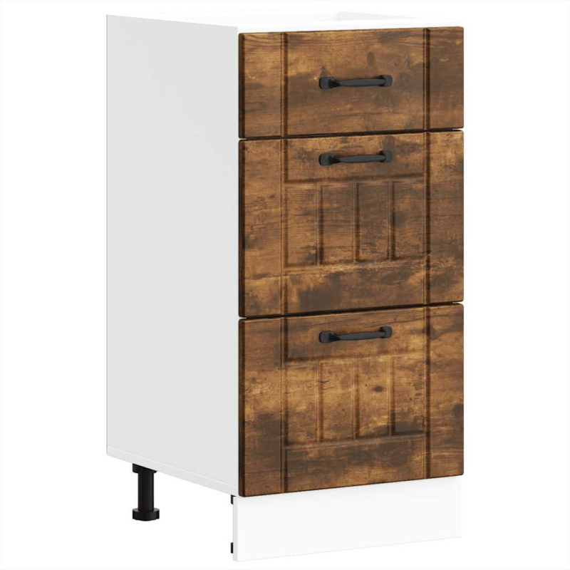 Küchen-Unterschrank Lucca Räuchereiche Holzwerkstoff