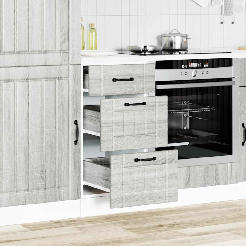 Küchen-Unterschrank Lucca Grau Sonoma Holzwerkstoff